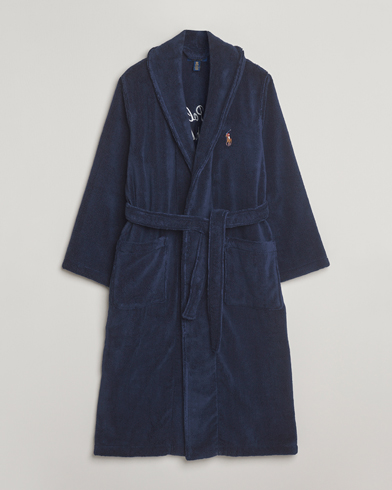 Polo Ralph Lauren Cotton Terry Logo Robe Cruise Navy – Bleu