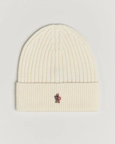 Moncler Grenoble Rib Wool Beanie Off White – Blanc