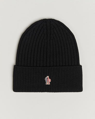 Moncler Grenoble Rib Wool Beanie Black – Noir