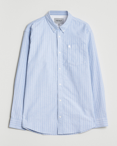 Carhartt WIP Cassel Striped Oxford Blue – Bleu