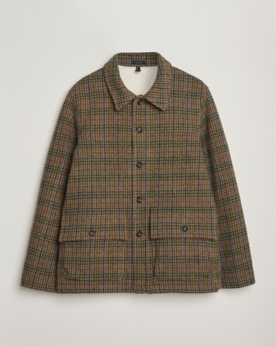 Drake's Check Tweed Donkey Chore Green – Vert