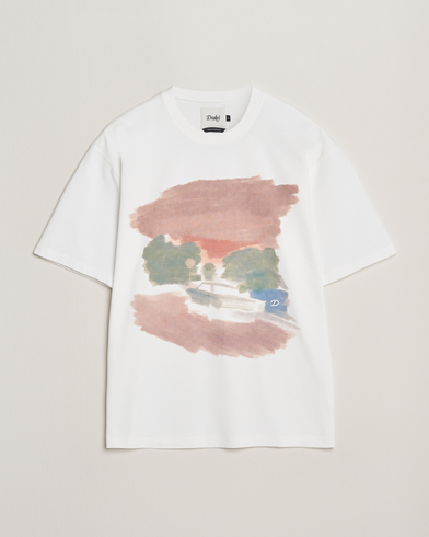 Drake's Graphic Print T-Shirt White – Blanc