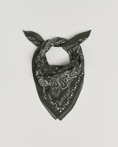 Drake's Paisley Bandana Dark Green – Vert