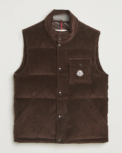 Moncler Agen Corduroy Vest Brown – Marron