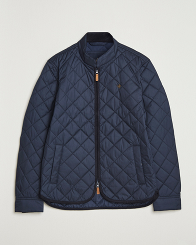 Morris Teddy Quilted Jacket Old Blue – Bleu