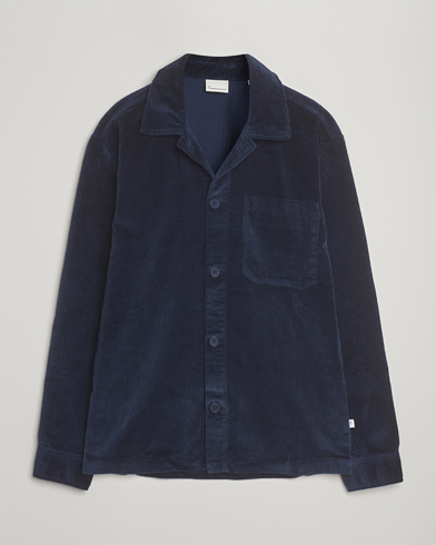 KnowledgeCotton Apparel Cotton Corduroy Overshirt Night Sky – Bleu