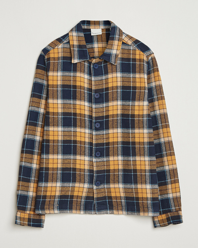 KnowledgeCotton Apparel Big Check Overshirt Multi – Bleu