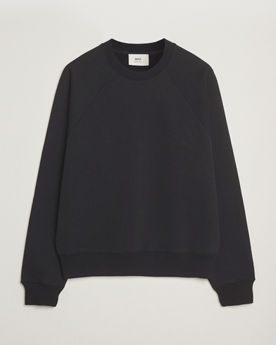 AMI Tonal Heart Logo Sweatshirt Black – Noir