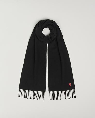 AMI Heart Logo Scarf Black – Noir