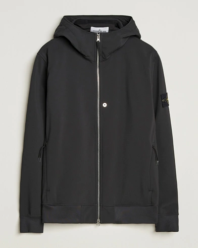 Stone Island Soft Shell Re-Dyed Lined Hood Jacket Black – Noir