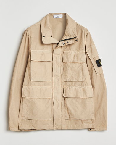 Stone Island Canvas Weave Cotton Field Jacket Beige – Beige