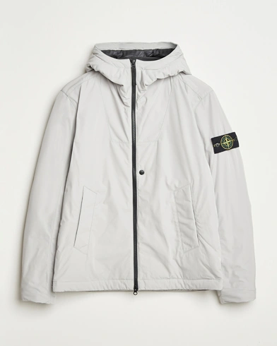 Stone Island Micro Twill Primaloft Padded Hood Jacket Pearl Grey – Gris
