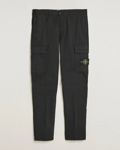 Stone Island Supima Cotton Stretch Cargo Trousers Black – Noir