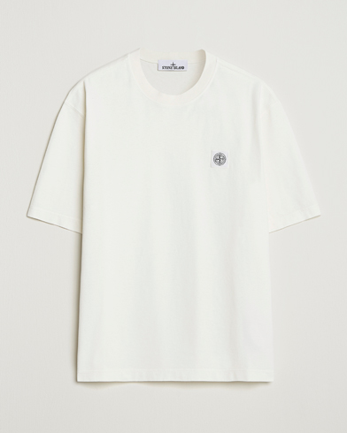 Stone Island Combed Organic Cotton T-Shirt Ivory – Blanc