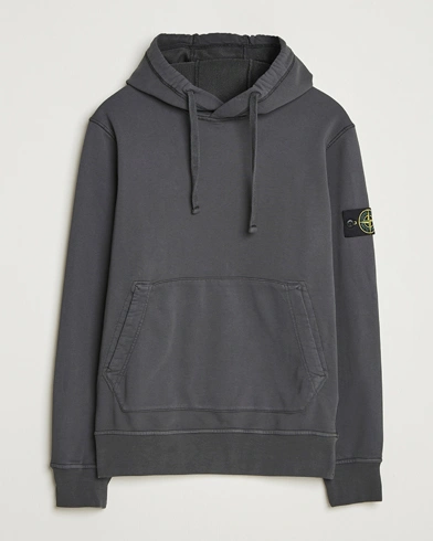 Stone Island Garment Dyed Fleece Hood Lead Grey – Gris