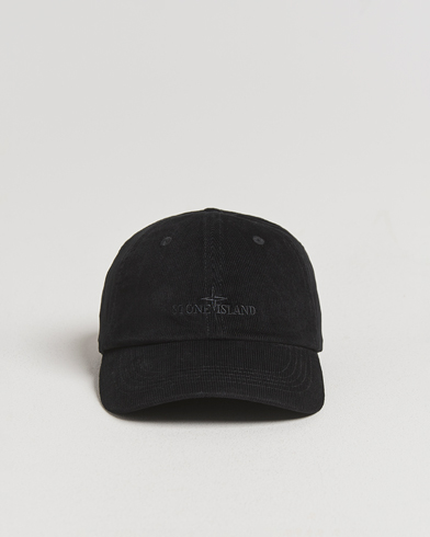 Stone Island Micro Cord Cotton Cap Black – Noir