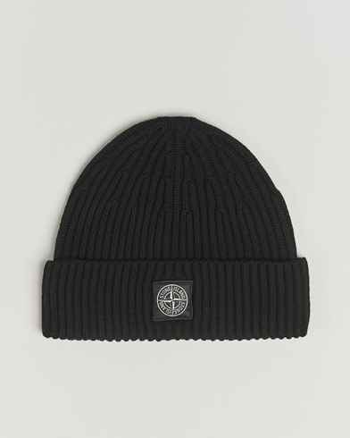 Stone Island Full Rib Wool Beanie Black – Noir