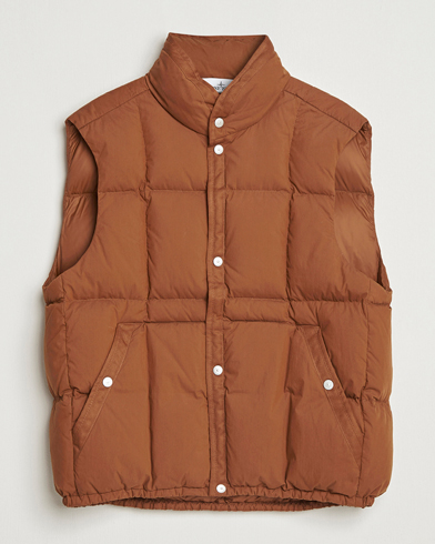 Stone Island Marina Cotton/Nylon Tela Down Vest Tobacco – Marron