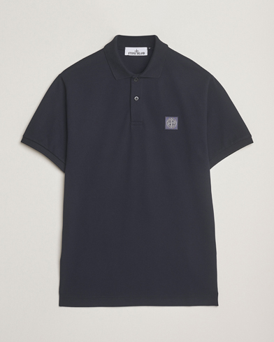 Stone Island Organic Cotton Pique Polo Navy – Bleu