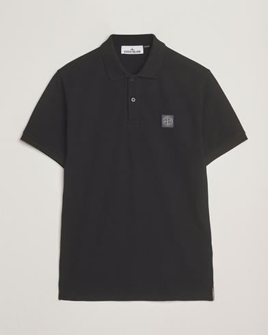 Stone Island Organic Cotton Pique Polo Black – Noir