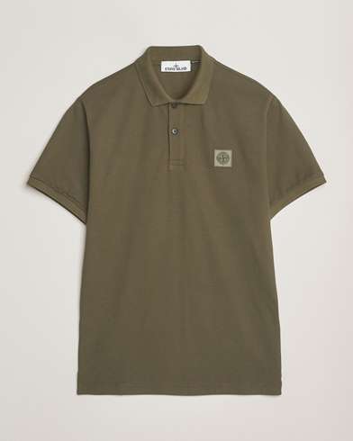 Stone Island Organic Cotton Pique Polo Military Green – Vert