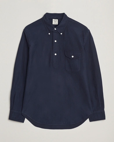 Kamakura Shirts Vintage Ivy Oxford Popover Shirt Navy – Bleu