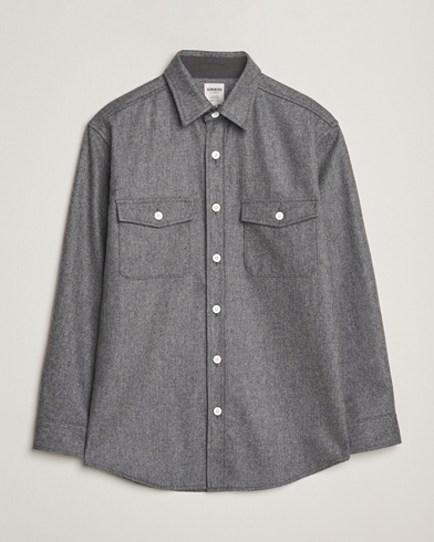 Kamakura Shirts Wool Flannel CPO Shirt Grey Melange – Gris