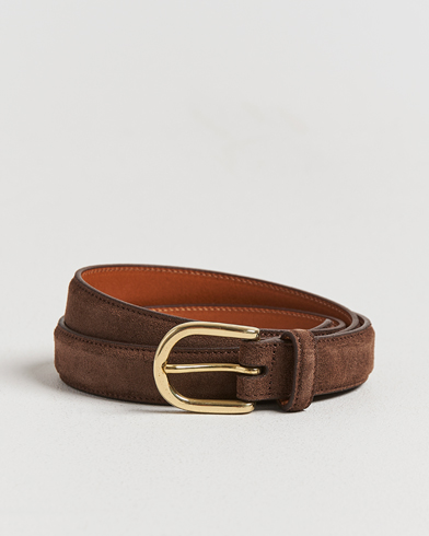 Kamakura Shirts Vintagy Ivy Horseshoe Buckle Belt Brown Suede – Marron