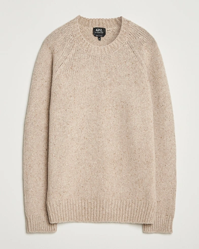 A.P.C. Harris Wool Knitted Sweater Beige – Beige