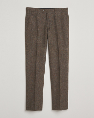 Walker Slater Edward Shetland Wool Donegal Trousers Dark Green – Vert