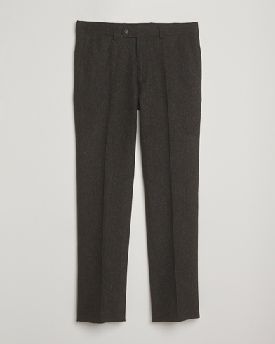 Walker Slater Edward Shetland Wool Donegal Trousers Dark Brown – Marron
