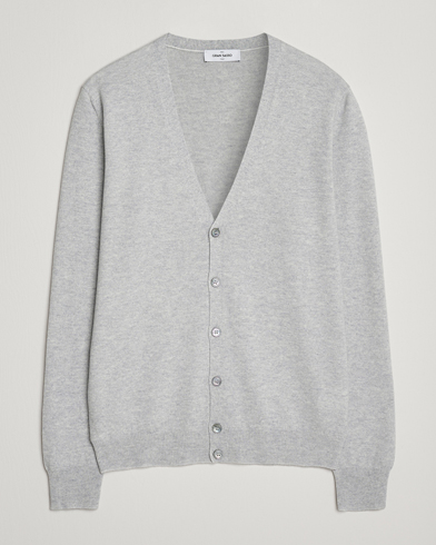 Gran Sasso Wool/Cashmere Cardigan Light Grey Melange – Gris