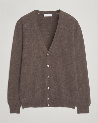 Gran Sasso Wool/Cashmere Cardigan Brown Melange – Marron
