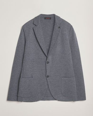 Gran Sasso Rainwool Knitted Blazer Grey Melange – Gris