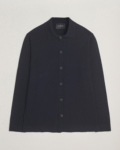 Gran Sasso Wool Knitted Cardigan Navy – Bleu
