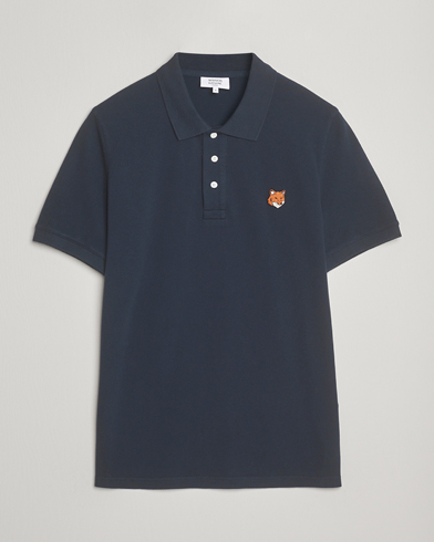Maison Kitsuné Fox Head Polo Classic Navy – Bleu