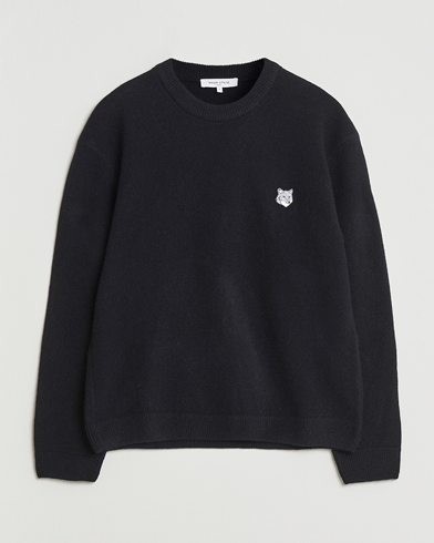 Maison Kitsuné Grey Fox Head Lambswool Sweater Black – Noir