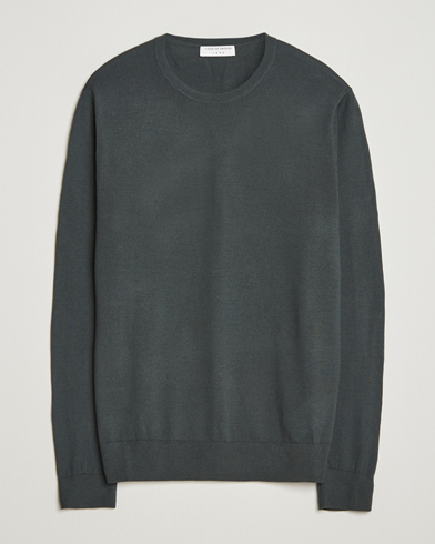 Tiger of Sweden Connor Extra Fine Merino Crew Neck Pullover Midnight Green – Vert