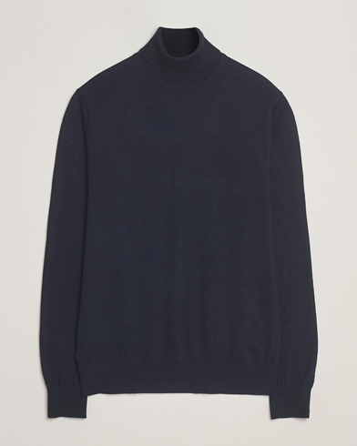 Tiger of Sweden Nevile Extra Fine Merino Polo Light Ink – Bleu