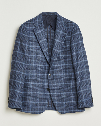Tiger of Sweden Easer Wool Checked Blazer Space View – Bleu