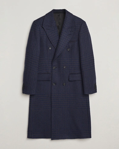 Tiger of Sweden Hennri Swedish Wool Double Breasted Coat Light Ink – Bleu