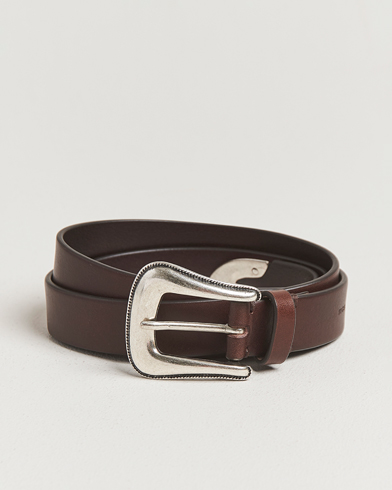 Tiger of Sweden Ecus Western Leather Belt Dark Brown – Marron