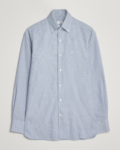 100Hands Micro Houndstooth Flannel Button Down Blue – Bleu