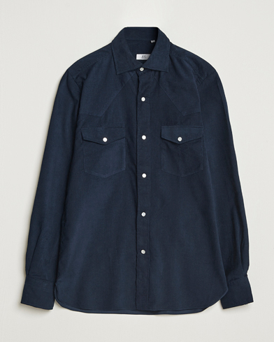100Hands Western Cord Shirt Navy – Bleu