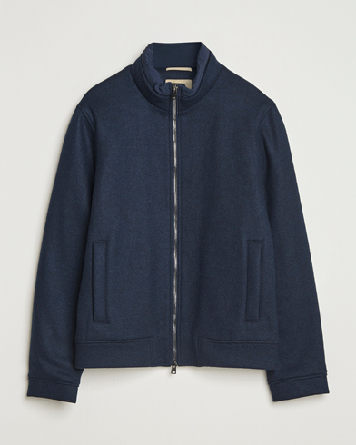 Woolrich Knitted Wool Lewis Bomber Melton Blue – Bleu