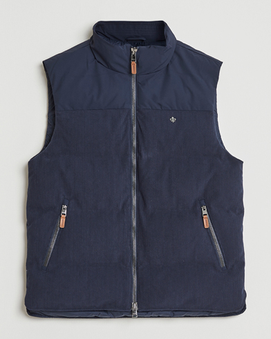 Morris Catton Puffer Vest Navy – Bleu