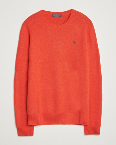 Morris Hertford Lambswool Merino Crew Neck Red – Rouge