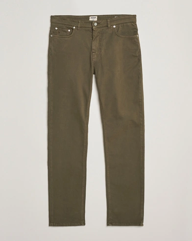 Morris James Brushed 5-Pocket Jeans Olive – Vert