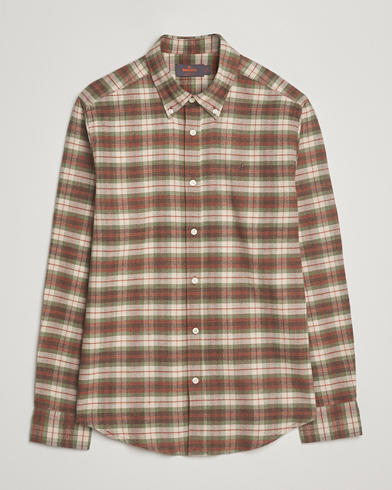 Morris Flannel Check Shirt Olive – Vert