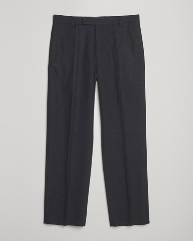 Palmes Wool Pleated Trousers Black – Noir